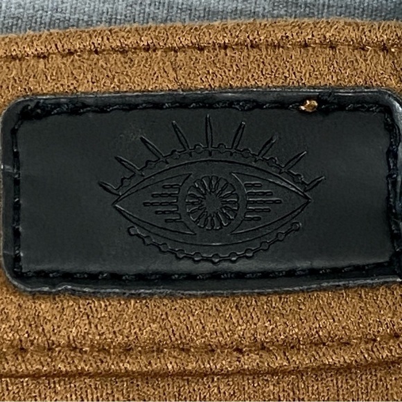 Sofia Jeans Melisa Flare Pants Womens 16 Brown Button Fly Soft Suede Feel - Picture 4 of 14